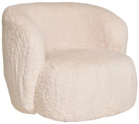 Setubal fotel, mesterséges szőrme, elefántcsont