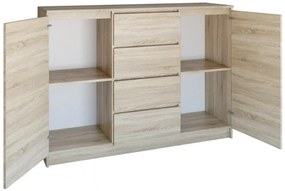 Odell 2D4S komód, 120x97x40 cm, sonoma