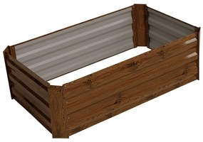 Magasított virágágy, barna, acél, NONKY TYP 5