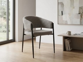 Étkezőszék AKITA fekete lábakkal, szürke