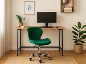 Dolgozószobai szett íróasztal TAYLOR SONOMA 100x50 cm + irodai szék AVOLA VELVET zöld