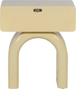 Világossárga fényes éjjeliszekrény Zorel – WOOOD