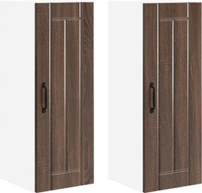 vidaXL Konyhaszekrény 2 pcs Barna Tölgy 30 x 31 x 80 cm Faanyag