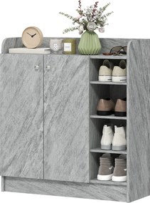 HOMCOM cipős szekrény 4 rekesszel – 12 pár tárolásához, 83 x 30 x 90 cm | Aosom