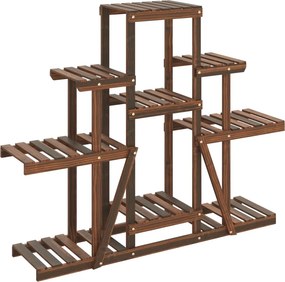 vidaXL tömör fenyőfa virágtartó állvány 110 x 25 x 96 cm