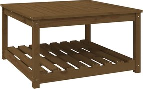 vidaXL mézbarna tömör fenyőfa kerti asztal 82,5x82,5x45 cm
