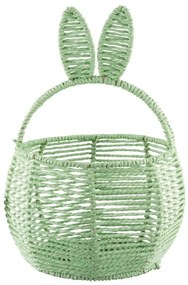 Altom Fonott kosár fülekkel, kerek, 18 x 18 x13/30 cm, zöld