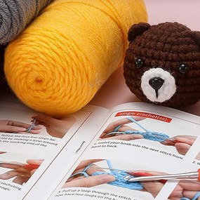 4 db-os állatos horgoló készlet kezdőknek