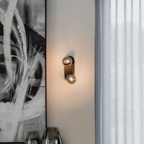 Modern fekete reflektor füstüveggel 2-lámpás - Athén