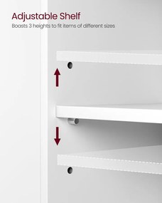 Mosdó alatti fürdőszobai szekrény 3 fiókkal, felhőfehér