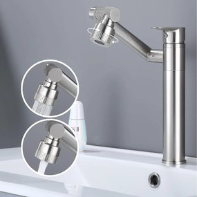 Fürdőszobai csaptelep Rea PACO Nickel Brush INOX High