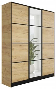 Eden 3D Gardróbszekrény 156,4cm, Arany Tölgy