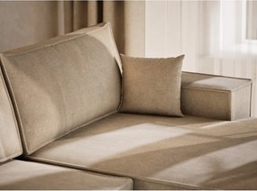 Bézs zsenília kinyitható-tárolóhelyes sarokkanapé (U alakú) Kyoto – Maison de Rêve