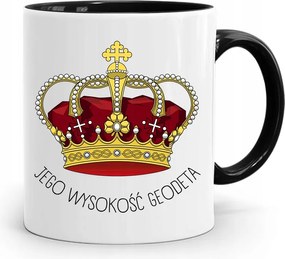 Fekete Bögre Földmérőnek Őfelsége Ajándék fényképes nyomattal