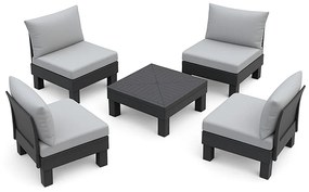 Elements III 4 személyes kerti bútor garnitúra grafit