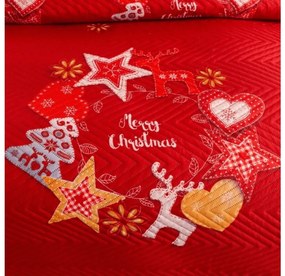 Ágytakaró RETRO RENDEER, piros Méret: 220 x 240 cm