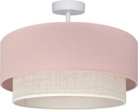 Brilagi - LED felületre szerelhető mennyezeti csillár BOHO BOBO 1xE27/60W/230V átm. 40 cm rózsaszín/krémszínű