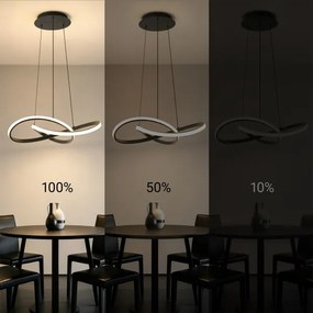 Brilagi - LED dimmelhető kábeles csillár INFINITY LED/55W/230V 50x50 cm fekete + távirányító