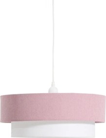Fehér-világos rózsaszín gyerek függőlámpa textil búrával Bianella – Kave Home