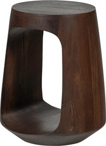 Mangófa kerek tárolóasztal ø 33 cm Bayo – WOOOD