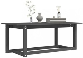 szürke tömör fenyőfa dohányzóasztal 110 x 55 x 45 cm