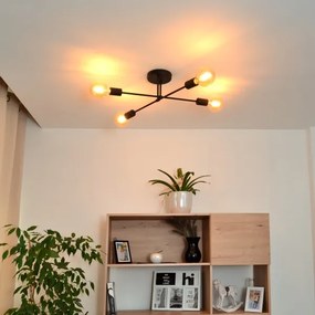 LED Felületre szerelhető csillár CAMBRIDGE 4xE27/8W/230V fekete