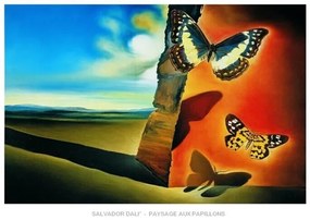 Művészeti nyomat Salvador Dali - Paysage Aux Papillons, Salvador Dalí