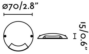FARO 70546 - KEENAN-2 LED kültéri beépíthető lámpa 0,5W 12V IP67