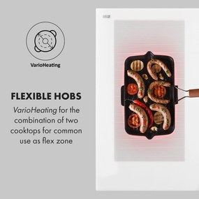 Klarstein Delicatessa 90 Flex, beépített indukciós főzőlap, indukció, 7400 W, 5 zóna, egyedülálló