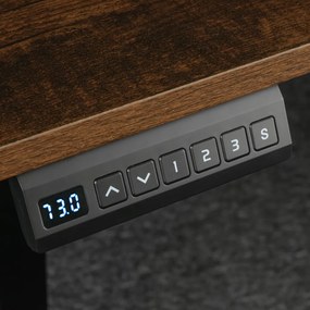 Elektromosan állítható magasságú íróasztal ülő-/állómunkához 120x60 cm barna LVN System Control+