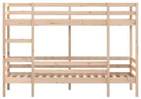 tömör fenyőfa emeletes ágy 75x190 cm