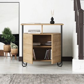 Natúr színű szekrény tölgyfa dekorral 80x80 cm Dilly – Marckeric