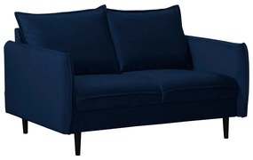 Sötétkék bársony kanapé 138 cm Juli – Ropez