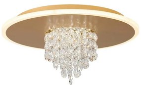 Searchlight 21126-32GO - DELUGE LED dimmelhető mennyezeti lámpa 20W/230V, Ø 31,5 cm, aranyszínű