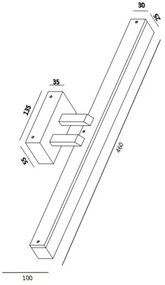 Fabas 3362-26-138 - LED fürdőszobai tükörmegvilágító SAURA LED/10W/230V