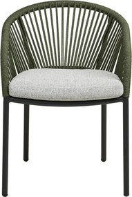 Zöld fém-párnázott kerti szék Novella – House Nordic