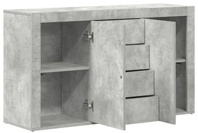 Oldalszekrény Beton Szürke Műanyag-fa 120 x 36 x 69 cm Tárolás