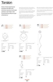 Redo 01-1790 - LED-dimmelhető fali lámpatest TORSION LED/27W/230V bronz