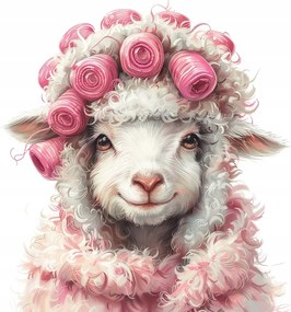 Vászonkép Canvas Grafika Portré Bárány Frizura Henger 60x40