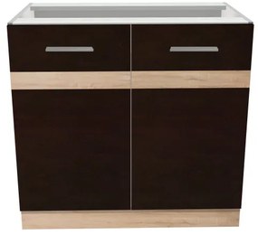 Salandra kétajtós alsó konyhaszekrény IC 80 Dark sonoma N