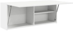 fehér szerelt fa fali fürdőszobaszekrény 100x25x40 cm