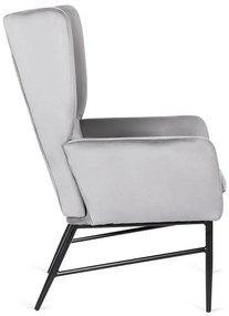 Fotel Szürke Bársony Kárpitozással. ANDRES