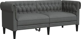 vidaXL Kanapé Sötétszürke 182,5 x 74,5 x 74,5 cm Poliészter