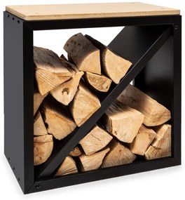 Kindlewood S Black, fa állvány, pad, 57 × 56 × 36 cm, bambusz, cink