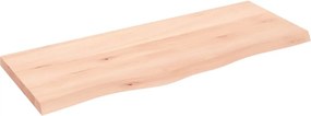 vidaXL kezeletlen tömör fa fürdőszobai pult 100x40x(2-4) cm
