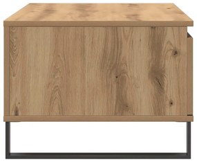 kézműves tölgy színű szerelt fa dohányzóasztal 90x50x36,5 cm