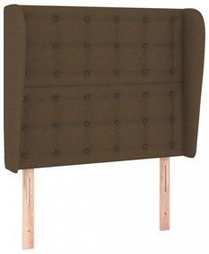 sötétbarna szövet fejtámla szárnyakkal 103 x 23 x 118/128 cm