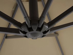 Függő homokbézs napernyő ⌀ 300 cm SAVONA Beliani