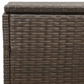 barna polyrattan kerti tárolóláda 110x50x58 cm