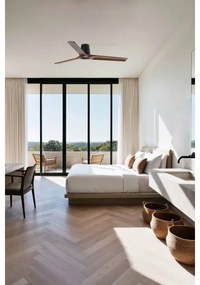 FARO 33839 - HEYWOOD TUB L mennyezeti ventilátor fenyő/fekete, Ø132 cm + DO